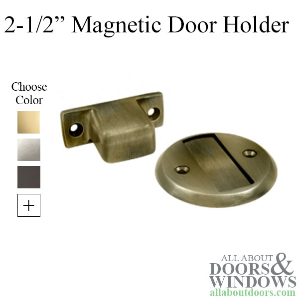 2-1/2'' Flush Magnetic Door Holder - Choose from 9 Colors - 2-1/2'' Flush Magnetic Door Holder - Choose from 9 Colors