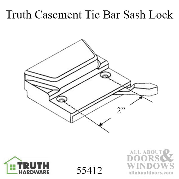 Truth SASH LOCK, With Pin - Tie Bar Application - Bronze - Truth SASH LOCK, With Pin - Tie Bar Application - Bronze