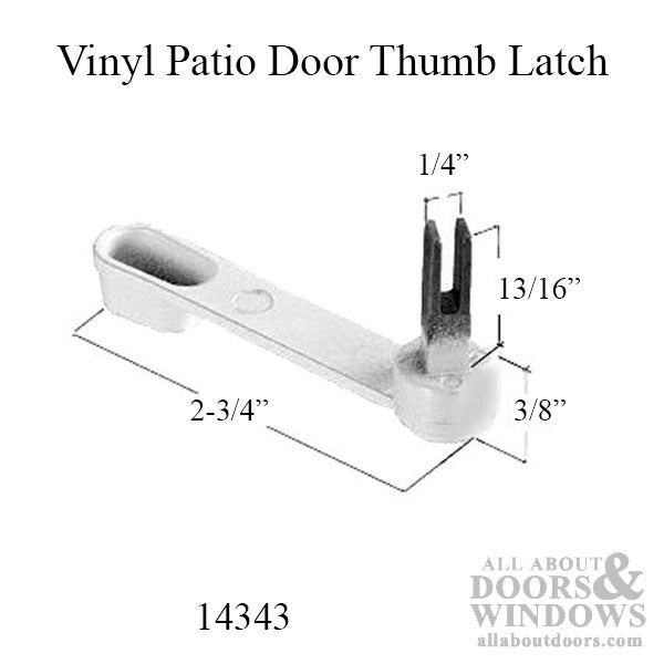 Milgard V-2 Latch with Locking Handle 1-3/16