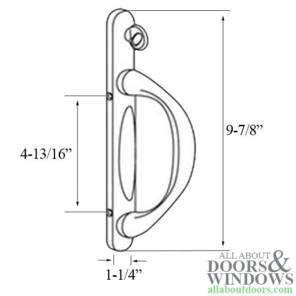 Right Handed ROTO Inside Handle 4-13/16 Inch Screw Hole Spacing Door Handle - Right Handed ROTO Inside Handle 4-13/16 Inch Screw Hole Spacing Door Handle