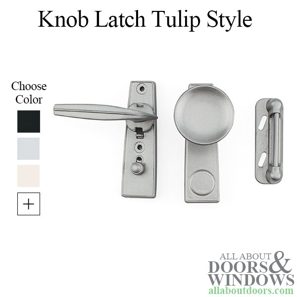 Storm Door Knob Latch Tulip Style 1.75 Inch Hole Spacing - Storm Door Knob Latch Tulip Style 1.75 Inch Hole Spacing