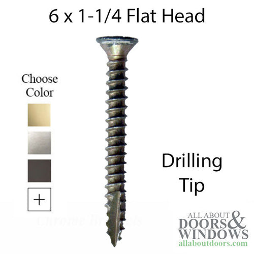 6x1-1/4 Flat Head Phillips Self Drilling Screw - 25 Pack - 6x1-1/4 Flat Head Phillips Self Drilling Screw - 25 Pack