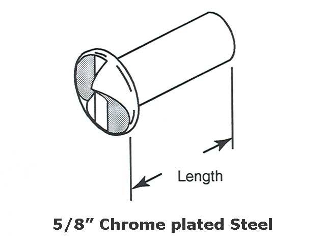 One Way Barrel Nut 0.625 Inch Length Chrome Plated Steel - One Way Barrel Nut 0.625 Inch Length Chrome Plated Steel