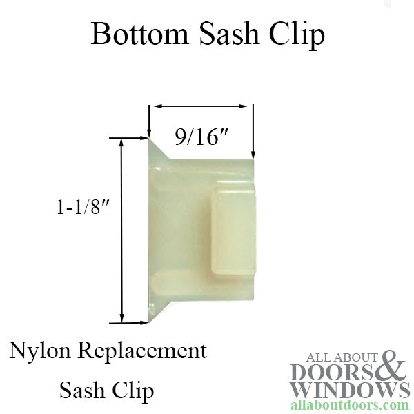 Bottom Nylon Replacement Sash Clip - Bottom Nylon Replacement Sash Clip