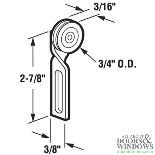 Top Hung Roller Assembly with 3/4 Inch Steel Wheel for Sliding Screen Door - Top Hung Roller Assembly with 3/4 Inch Steel Wheel for Sliding Screen Door