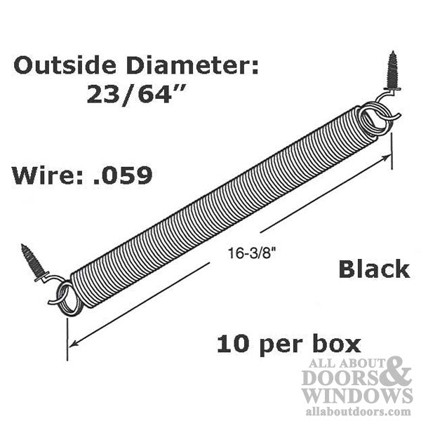 Spring - Wood Screen Door - 23/64 inch Outside Diameter - Spring - Wood Screen Door - 23/64 inch Outside Diameter