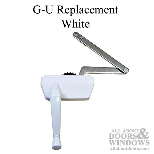 Discontinued - G-U Casement Operator, Metal Base, Split Arm  LH -White