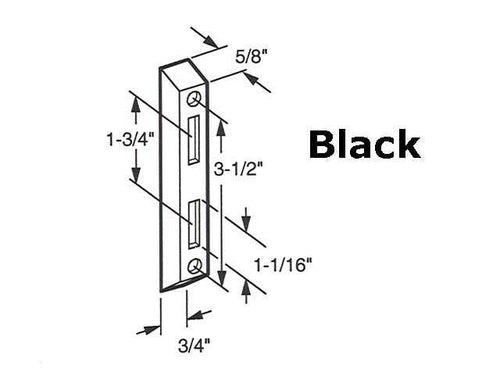 Keeper - Sliding Patio Door, Plastic - Black - Keeper - Sliding Patio Door, Plastic - Black