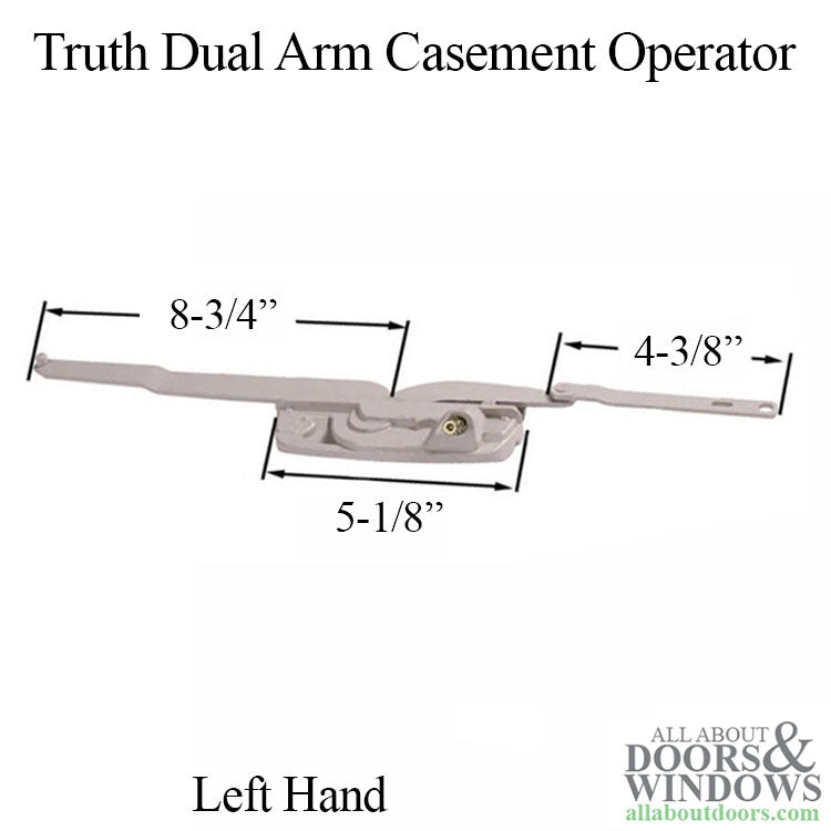 Truth 50.14 Encore Dual Arm casement window operator, Left Hand - Truth 50.14 Encore Dual Arm casement window operator, Left Hand