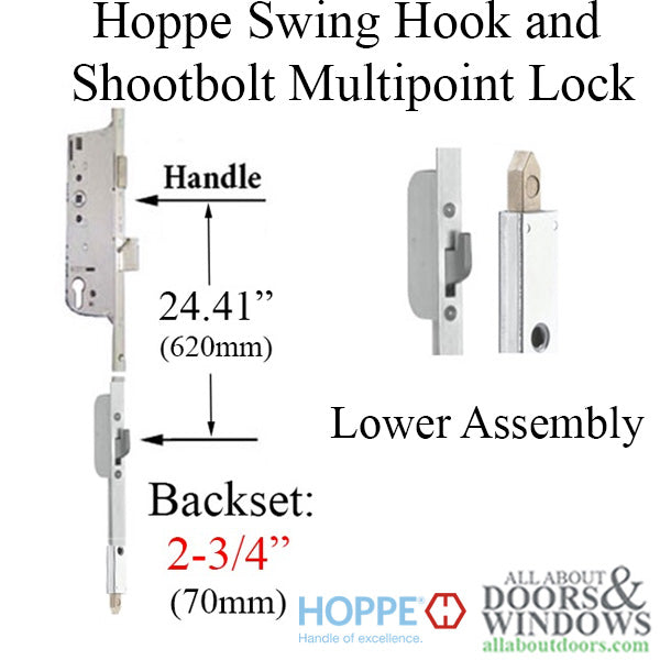 16mm  Hoppe Active 70/92 Shootbolt + Swing Hook @ 24.41