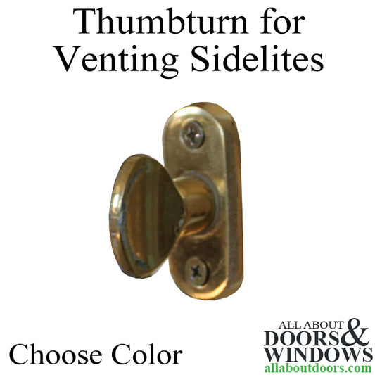 Rosette with Thumbturn for Venting Atrium Sidelites - Choose Color