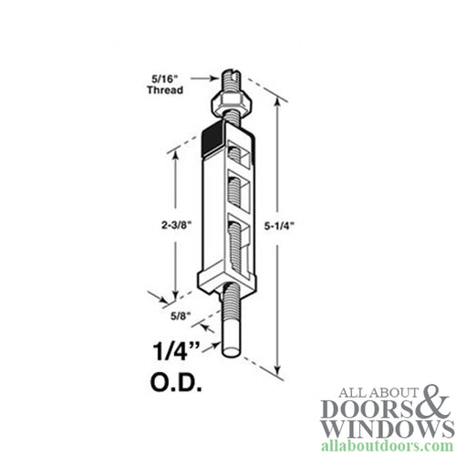 Peachtree Floataway Bottom Threaded Pivot Rod 1/4 Inch - Peachtree Floataway Bottom Threaded Pivot Rod 1/4 Inch