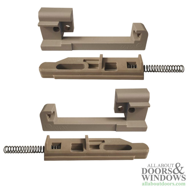 Peachtree Ariel Double Hung Aluminum Upper Sash Tilt Latch Driftwood Finish - Peachtree Ariel Double Hung Aluminum Upper Sash Tilt Latch Driftwood Finish