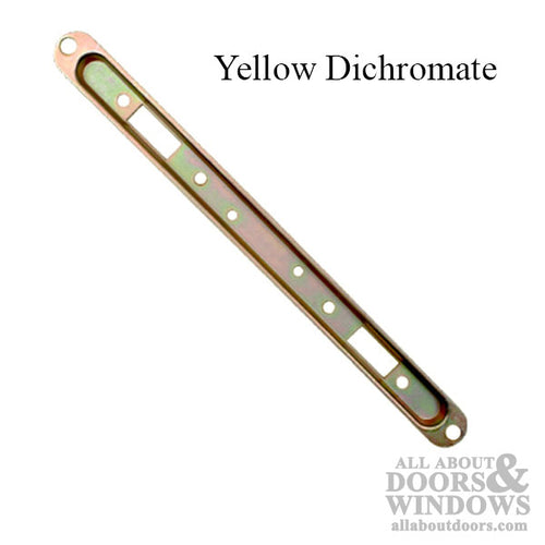 Sliding Door Keeper, Shallow Pocket Trim Plate - Yellow Dichromate - Sliding Door Keeper, Shallow Pocket Trim Plate - Yellow Dichromate