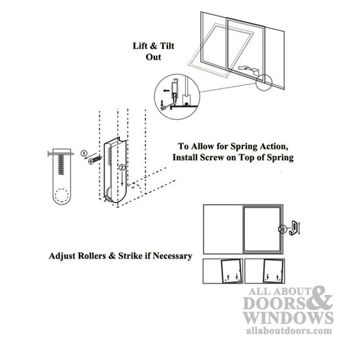 Roller Assembly with 5/8 Inch Nylon Wheel for Sliding Screen Door - Roller Assembly with 5/8 Inch Nylon Wheel for Sliding Screen Door