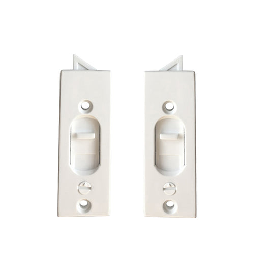 Tilt Latch, White, 2-5/16" hole center,   Pair