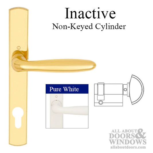 HOPPE Multipoint Lock Handle Set with Verona Lever Inactive Pure White