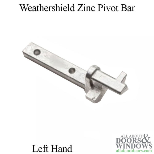 Weathershield Visions 3000 Zinc Pivot Bar, Left Hand - Weathershield Visions 3000 Zinc Pivot Bar, Left Hand