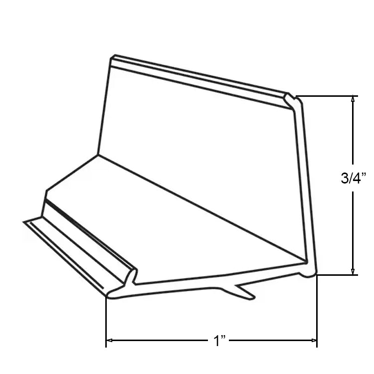 8' White Vinyl Glazing Bead (Snap In) - 8' White Vinyl Glazing Bead (Snap In)
