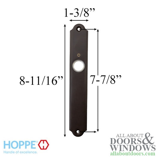 Interior Escutcheon Plate, No Cylinder Hole, Rustic Umber - Interior Escutcheon Plate, No Cylinder Hole, Rustic Umber