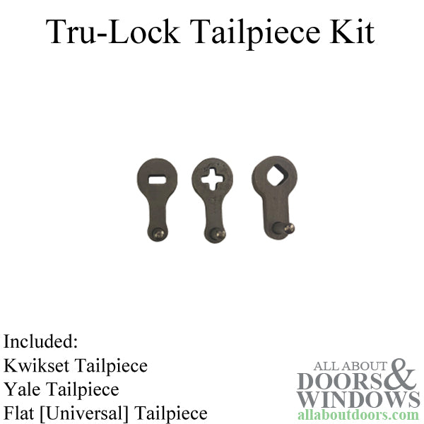 Tru-Lock Deadbolt Tailpiece Kit, 3 Tail pieces - Tru-Lock Deadbolt Tailpiece Kit, 3 Tail pieces