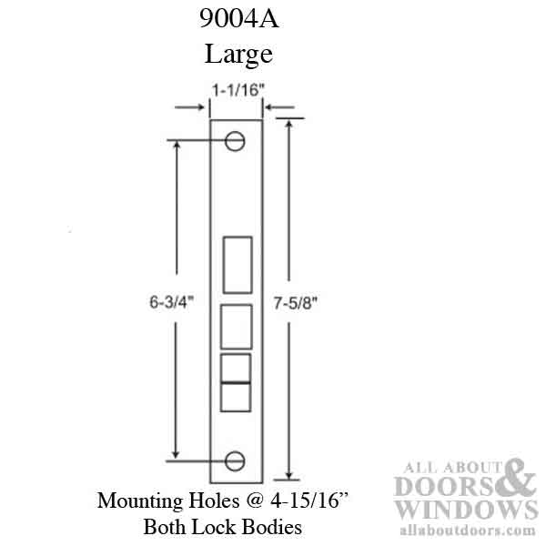 Marks Face Plate Only for 8000 and 9000 Series Mortise Lock - Marks Face Plate Only for 8000 and 9000 Series Mortise Lock