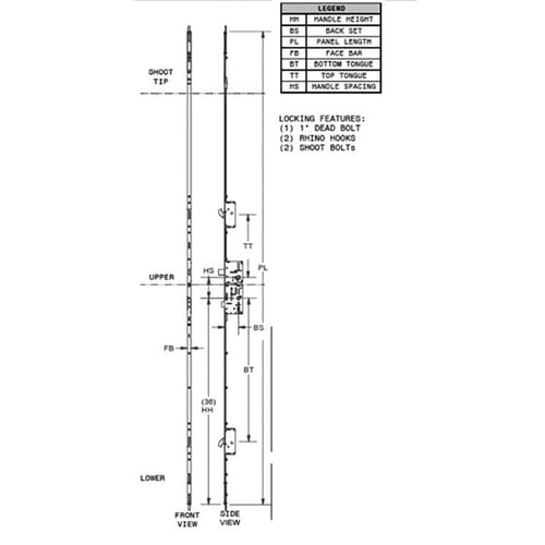 Amesbury P3000 Active Rhino Hook and Lower Shootbolt Gear - Amesbury P3000 Active Rhino Hook and Lower Shootbolt Gear