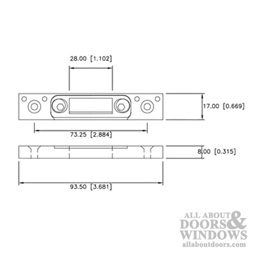 GU Strike Plate, Locking plate, Double Shoots - Die Cast - GU Strike Plate, Locking plate, Double Shoots - Die Cast