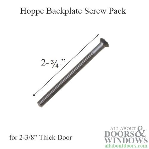 M5 x 70mm Handle Screws, 3 pack - 2-3/8 inch thick door - Antique Nickel / Dark Bronze Metallic - - M5 x 70mm Handle Screws, 3 pack - 2-3/8 inch thick door - Antique Nickel / Dark Bronze Metallic -