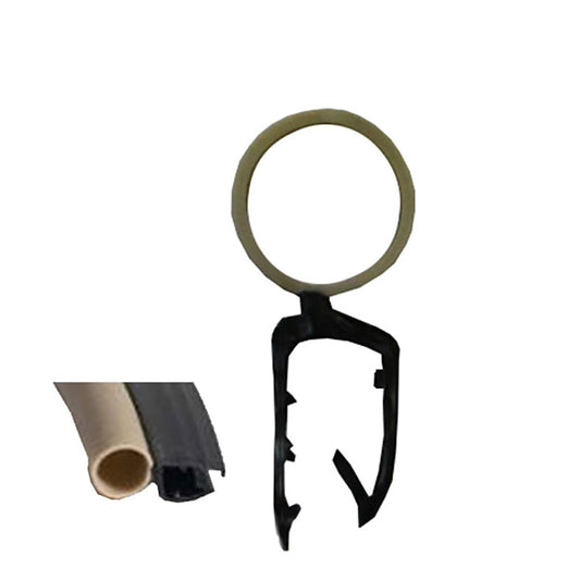 Bilt Best Horizontal Frame Weatherstrip For Casement Windows .250 Inch Diameter Bulb Black Tan