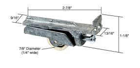 Roller Assembly - Sliding Patio Door, Steel Ball Bearing, 5/8