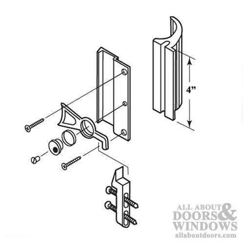 DISCONTINUED Non-Handed Latch & Pull with Diecast Lock - Aluminum - DISCONTINUED Non-Handed Latch & Pull with Diecast Lock - Aluminum