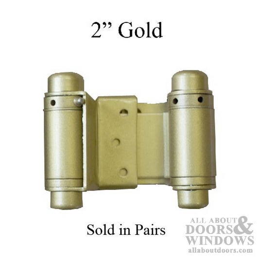 Double Acting Hinge, 2 inch - Gold Spray
