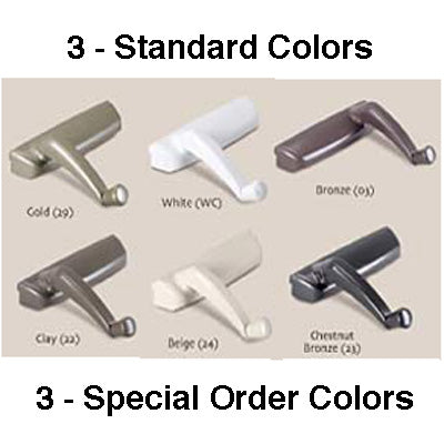 Casement SASH LOCK, 2-3/8 inch holes c-c,  Right, Choose Color - Casement SASH LOCK, 2-3/8 inch holes c-c,  Right, Choose Color