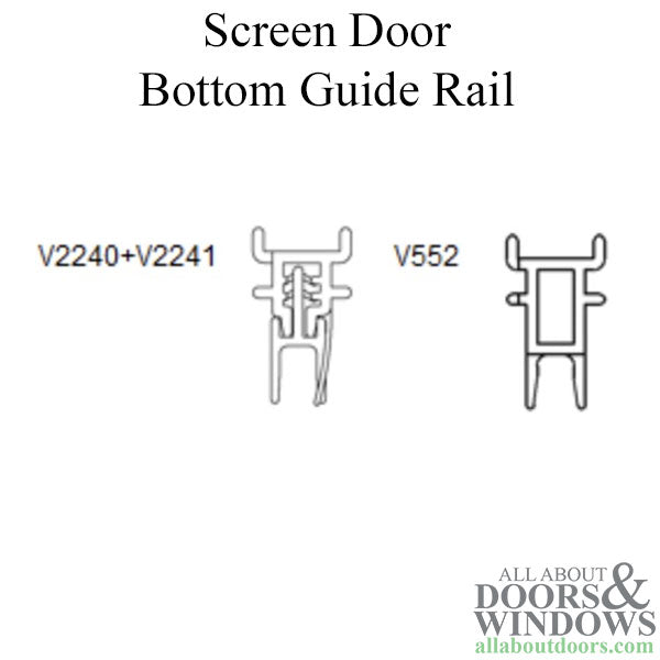 Marvin Weather Striping Bottom Guide Bar for Sliding Screen Doors - Marvin Weather Striping Bottom Guide Bar for Sliding Screen Doors