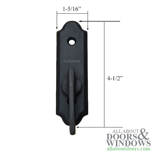 Andersen Gliding Door Covington Inside Thumb Latch - Oil-Rubbed Bronze - Andersen Gliding Door Covington Inside Thumb Latch - Oil-Rubbed Bronze