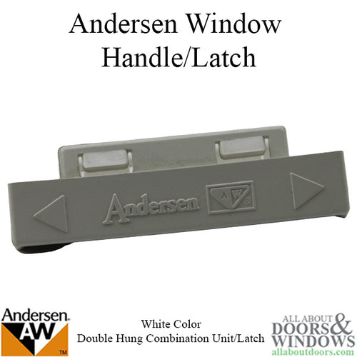 Andersen Tilt-Wash (DC) and (TW) Windows - Handle - Double Hung Combination Unit/Latch - White - Andersen Tilt-Wash (DC) and (TW) Windows - Handle - Double Hung Combination Unit/Latch - White