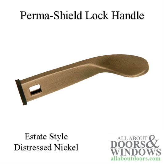 Andersen Perma-Shield Lock Handle, Estate Style - Distressed Nickel