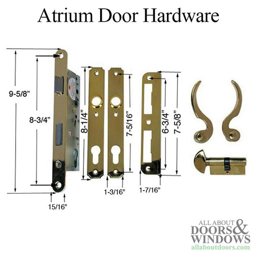 Atrium Door Hardware, Lever Style Mortise Lock - Atrium Door Hardware, Lever Style Mortise Lock