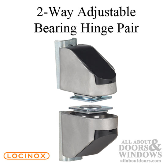 90 Degree 2-Way Locinox Adjustable Bearing Hinge