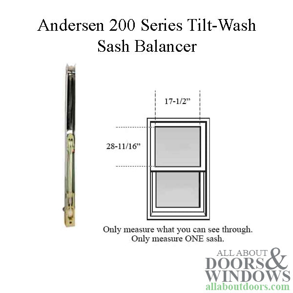 Andersen 200 Series Tilt-Wash Double Hung Sash Balancer - M856 - Andersen 200 Series Tilt-Wash Double Hung Sash Balancer - M856