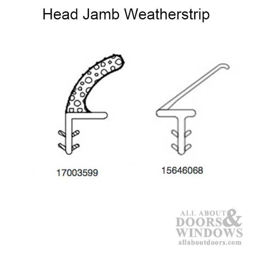 Marvin Head Jamb Parting Stop Astragal Weatherstrip Beige - Marvin Head Jamb Parting Stop Astragal Weatherstrip Beige