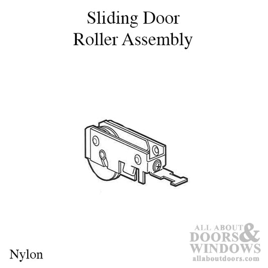 Mirror Door Roller Assembly - 1-1/4 Inch Nylon Wheel
