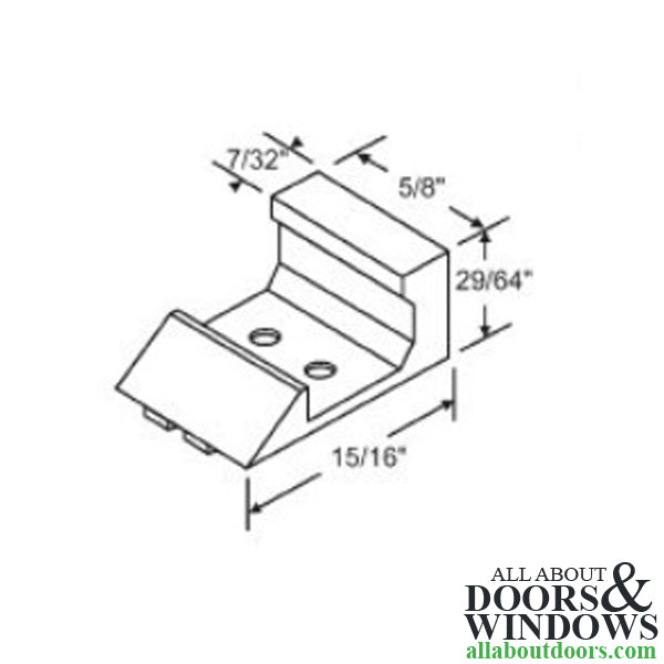 Balance Top Sash Guide for Aluminum Window, General Replacement - Plastic - Balance Top Sash Guide for Aluminum Window, General Replacement - Plastic