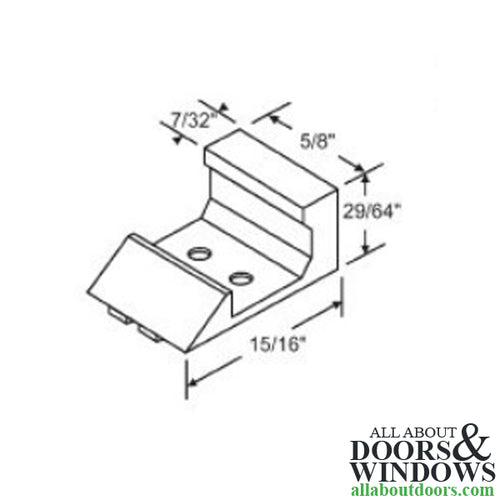 Balance Top Sash Guide for Aluminum Window, General Replacement - Plastic - Balance Top Sash Guide for Aluminum Window, General Replacement - Plastic