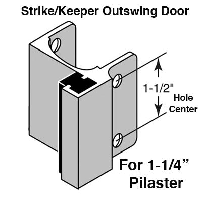 Strike / Keeper Slide Latch Outswing Door - Strike / Keeper Slide Latch Outswing Door