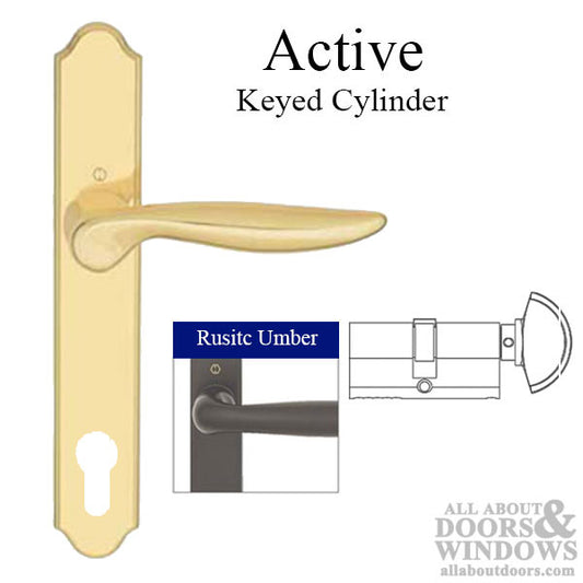 HOPPE Active Keyed Handle Set with Toronto Style Lever Rustic Umber