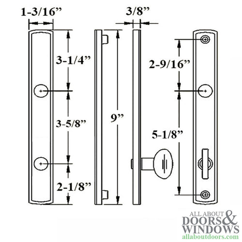 G-U Allegro Lever, 30mm Plate, Solid Brass, Inactive, Thumbturn Only (Handles DO Move) - Oil Rubbed Bronze / Brushed Satin Nickel - G-U Allegro Lever, 30mm Plate, Solid Brass, Inactive, Thumbturn Only (Handles DO Move) - Oil Rubbed Bronze / Brushed Satin Nickel