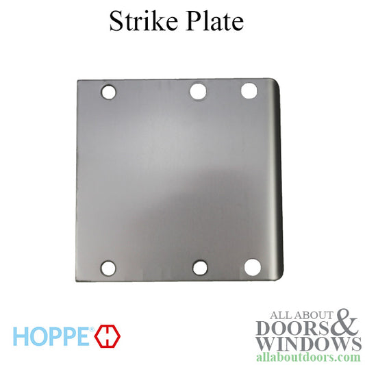 HOPPE Latch and Deadbolt Strike with Extended Curved Lip Non-Handed Stainless Steel