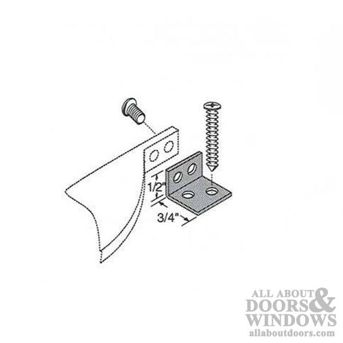 Brackets, Casement Window Mounting - Aluminum - Brackets, Casement Window Mounting - Aluminum